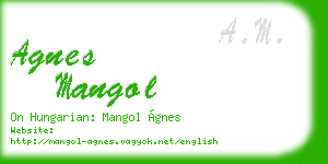 agnes mangol business card