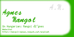 agnes mangol business card